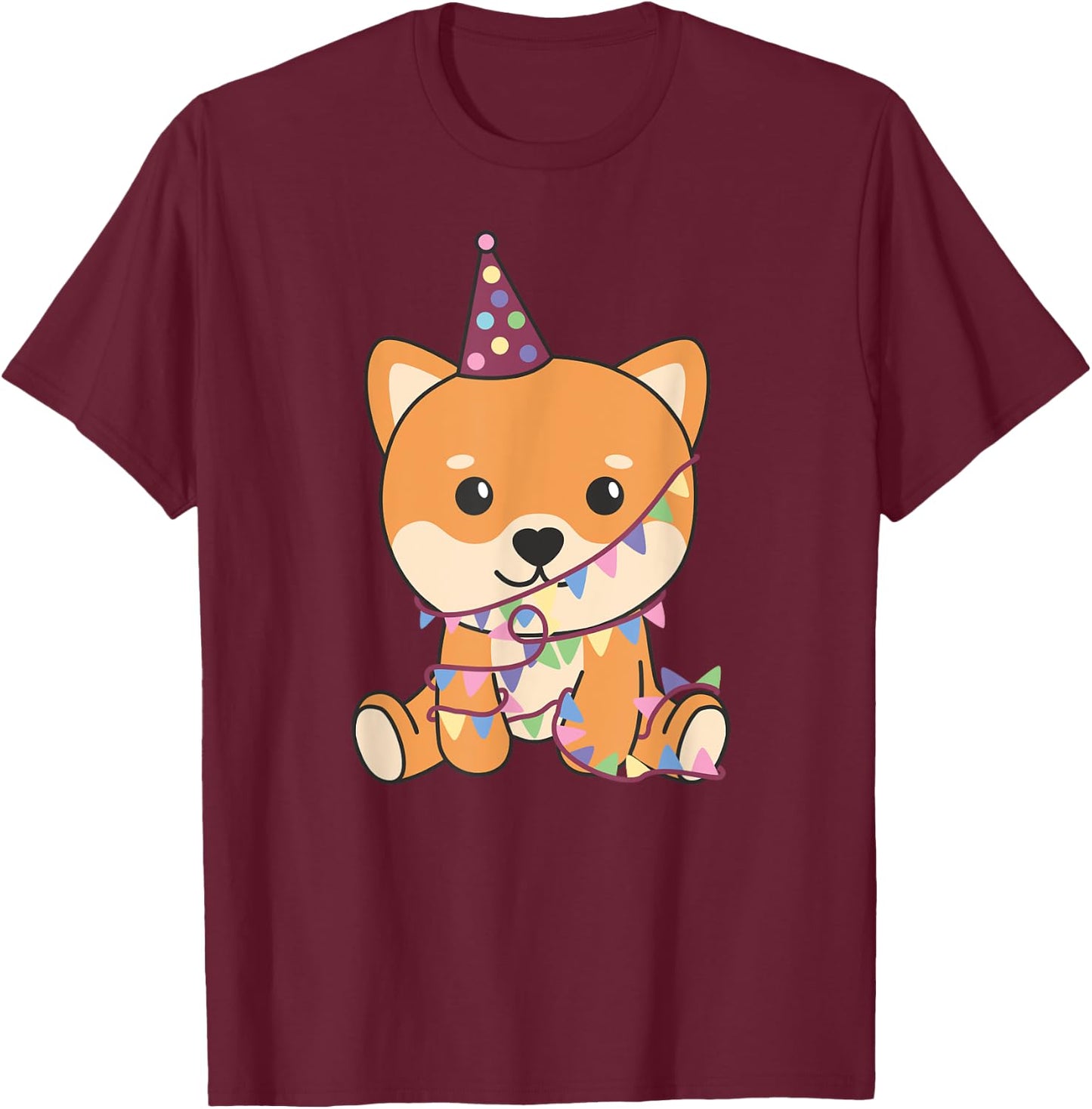 Birthday Shiba Inu For Children A Birthday Shiba Inu T-Shirt - T-Shirt | Maroon