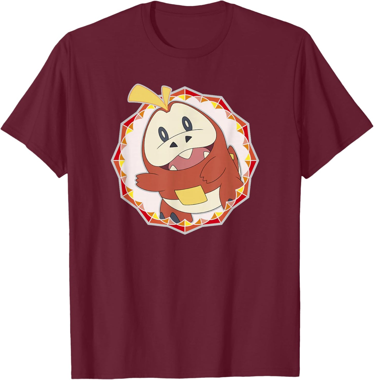 Pokémon Fuecoco Starter Scarlet and Violet Logo T-Shirt - T-Shirt | Maroon
