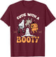 Cutie With A Booty Halloween Joke Twerking Ghost Splits Heel T-Shirt - T-Shirt | Maroon