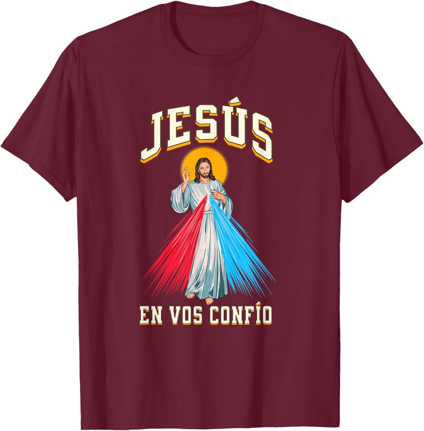 JESÚS en Vos Confío T-Shirt - T-Shirt | Maroon