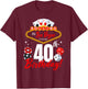 Rolling In Las Vegas 40th Birthday Crew Group Friends 40 T-Shirt - T-Shirt | Maroon