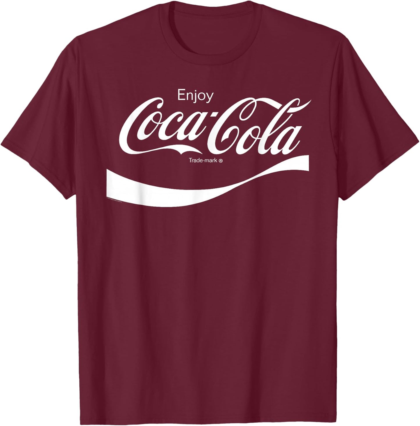 Coca Cola - Coca Cola Swoosh Logo T-Shirt - T-Shirt | Maroon