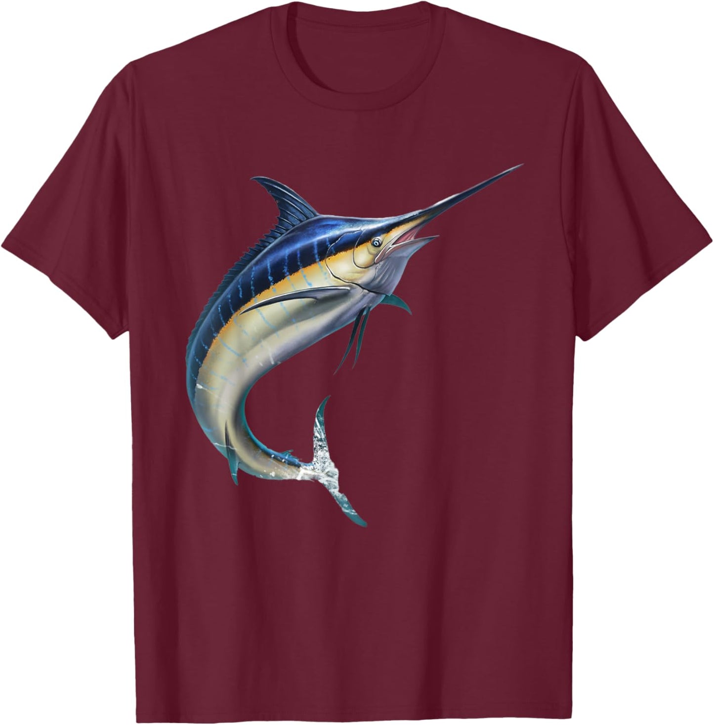 realistic Marlin fish for a lover Fishing T-Shirt - T-Shirt | Maroon