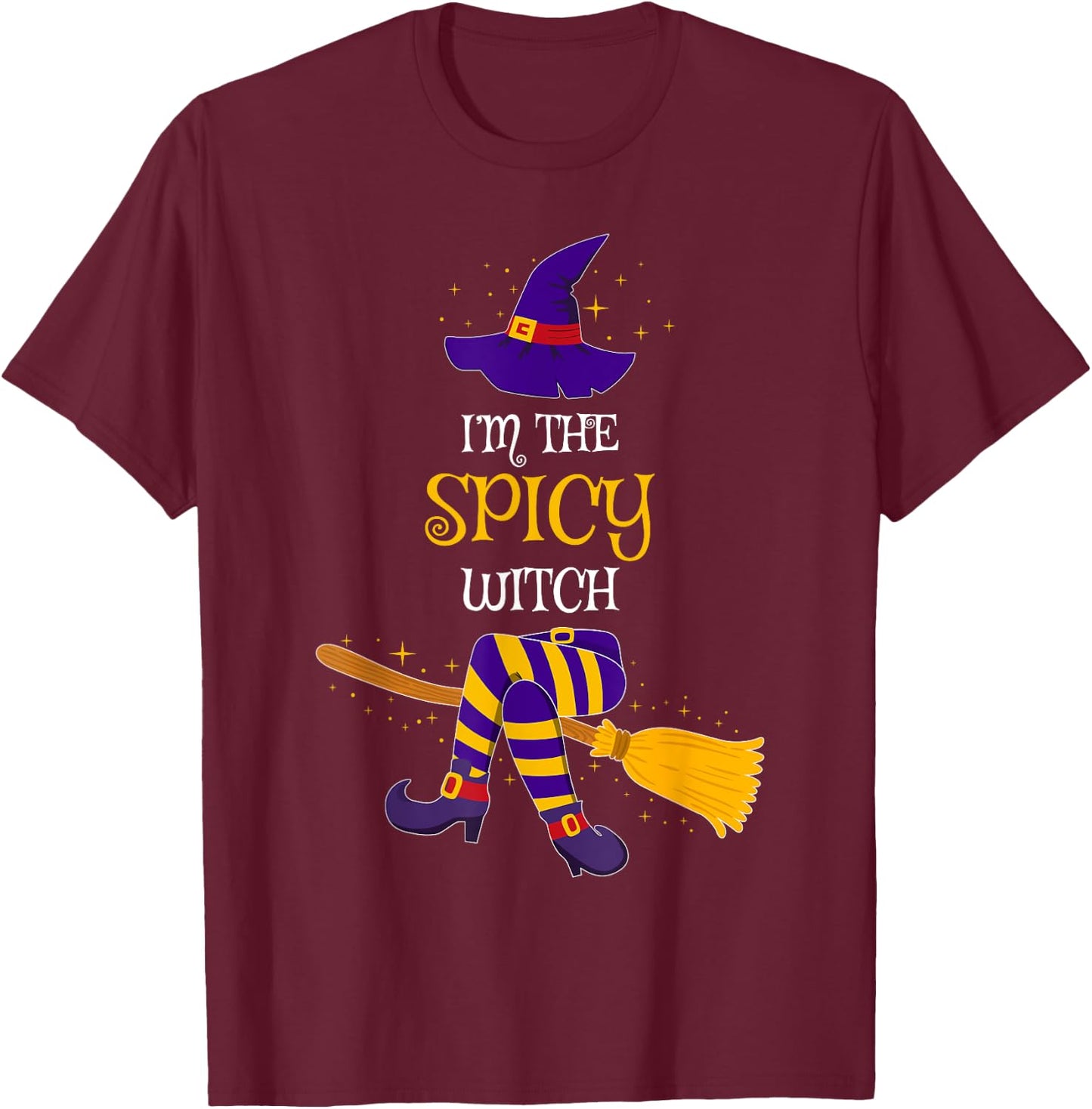 I’m The Spicy Witch Family Matching Costume Halloween T-Shirt - T-Shirt | Maroon