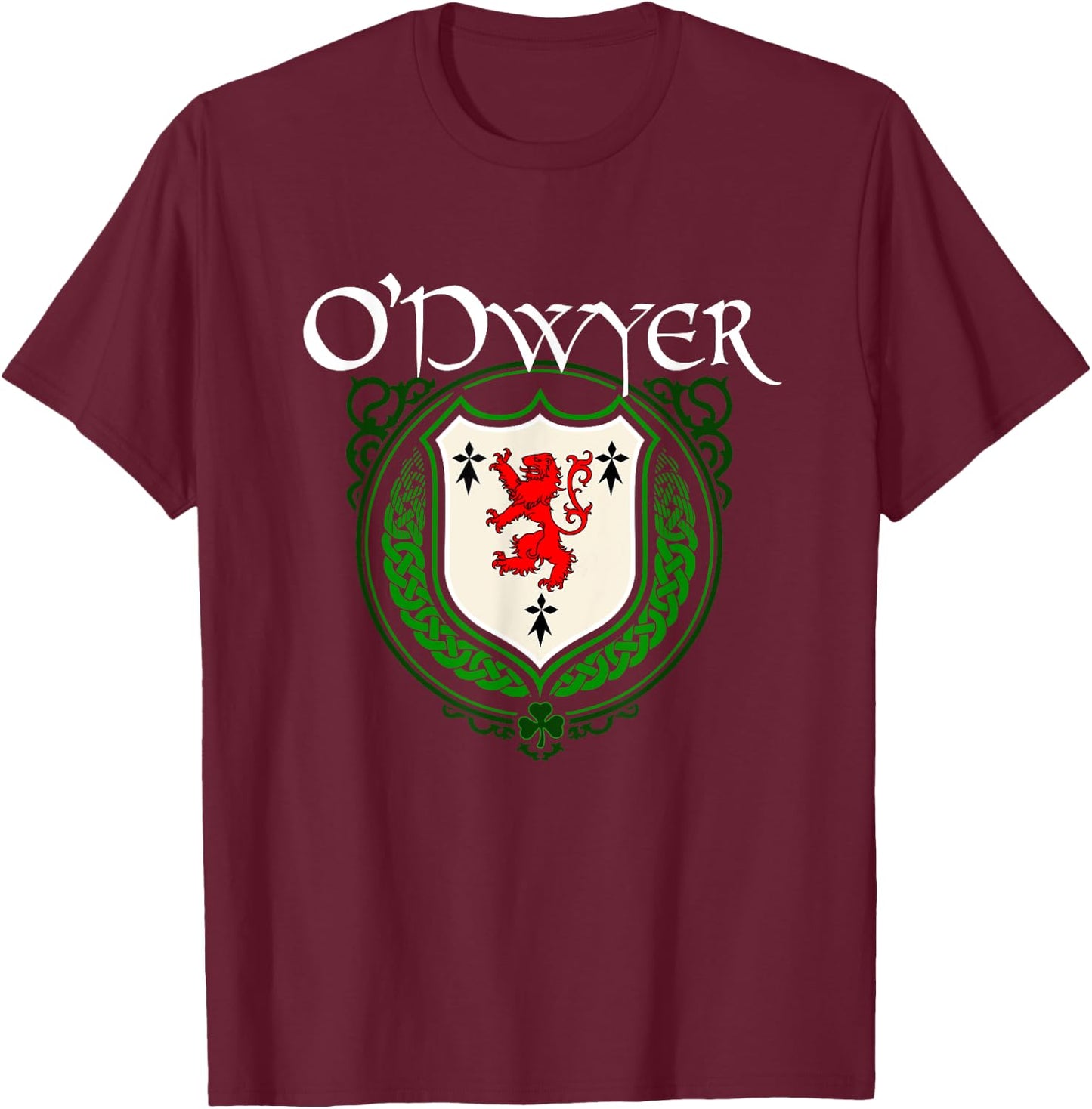 O'Dwyer Surname Irish Clan Tartan Badge Ireland T-Shirt - T-Shirt | Maroon
