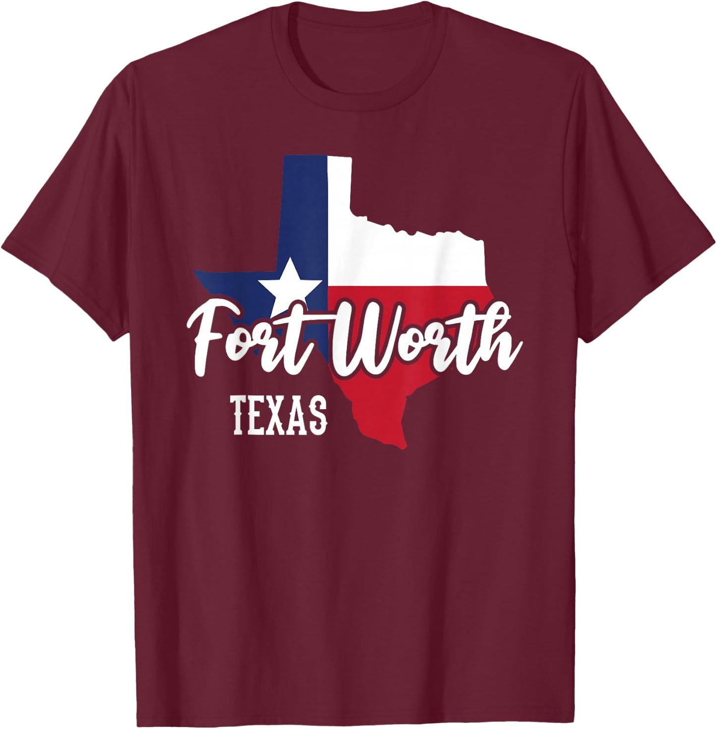 Fort Worth Texas Pride T-Shirt - T-Shirt | Maroon