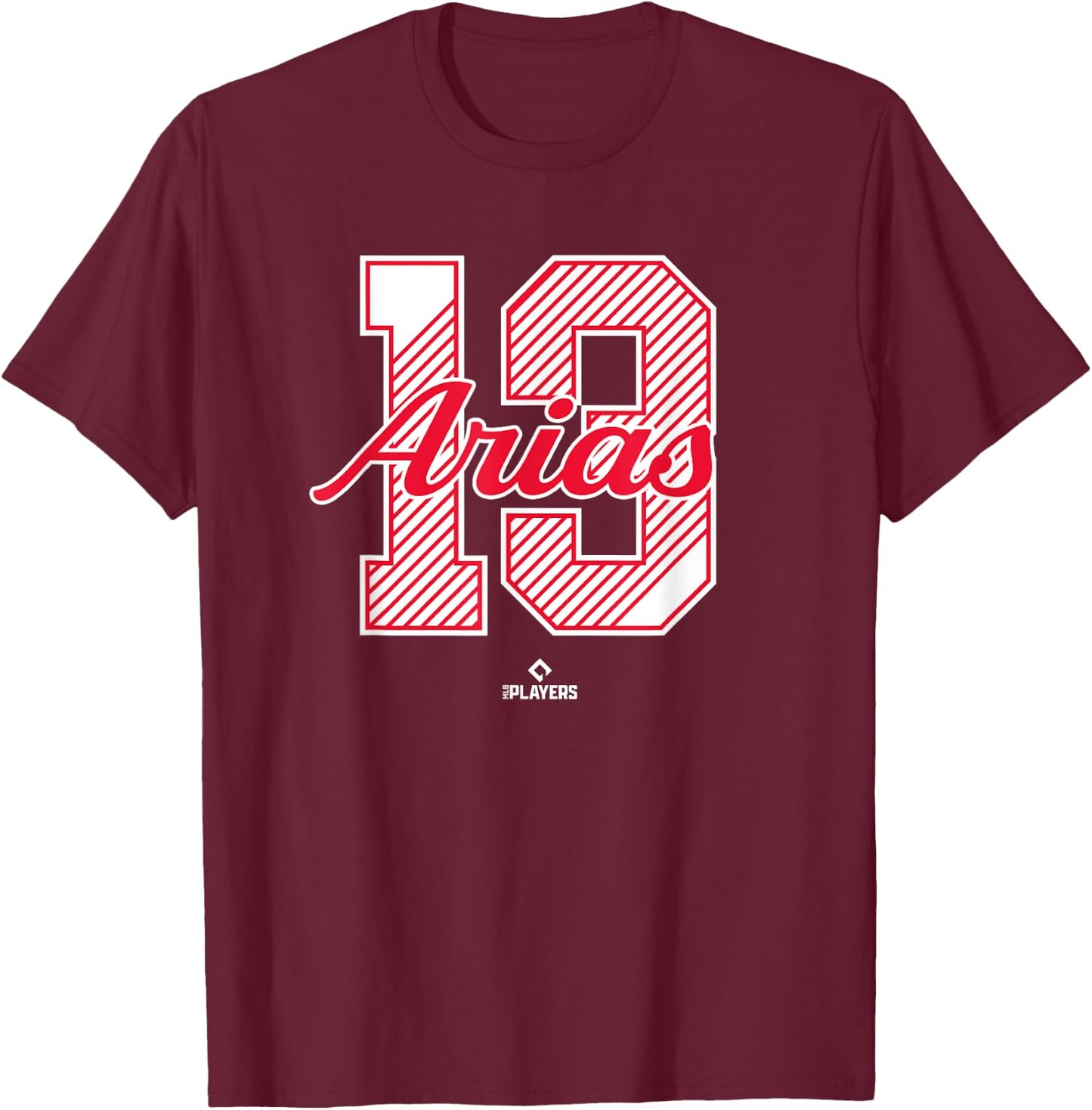 Gabriel Arias 13 Cleveland MLBPA T-Shirt - T-Shirt | Maroon