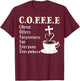 Coffee Christ Offers Forgiveness For Everyone Everywhere T-Shirt - T-Shirt | Maroon