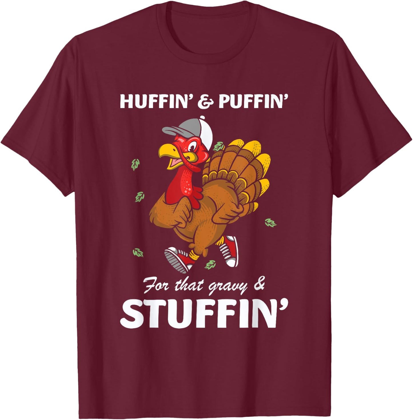 Marathon Running Turkey Trot Funny Thanksgiving Team T-Shirt - T-Shirt | Maroon