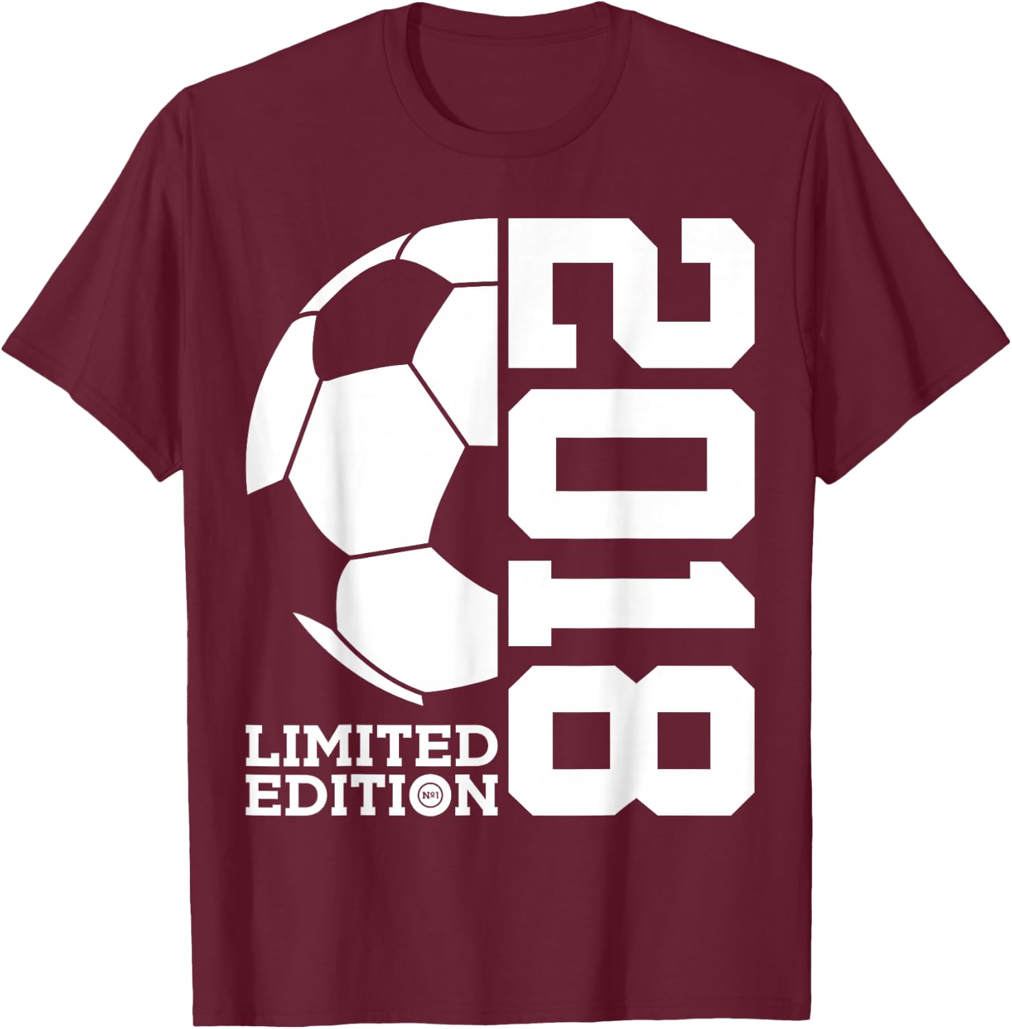 8th BIRTHDAY SOCCER LIMITED EDITION 2018 T-Shirt - T-Shirt | Maroon