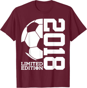 8th BIRTHDAY SOCCER LIMITED EDITION 2018 T-Shirt - T-Shirt | Maroon