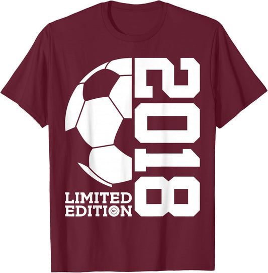 8th BIRTHDAY SOCCER LIMITED EDITION 2018 T-Shirt - T-Shirt | Maroon