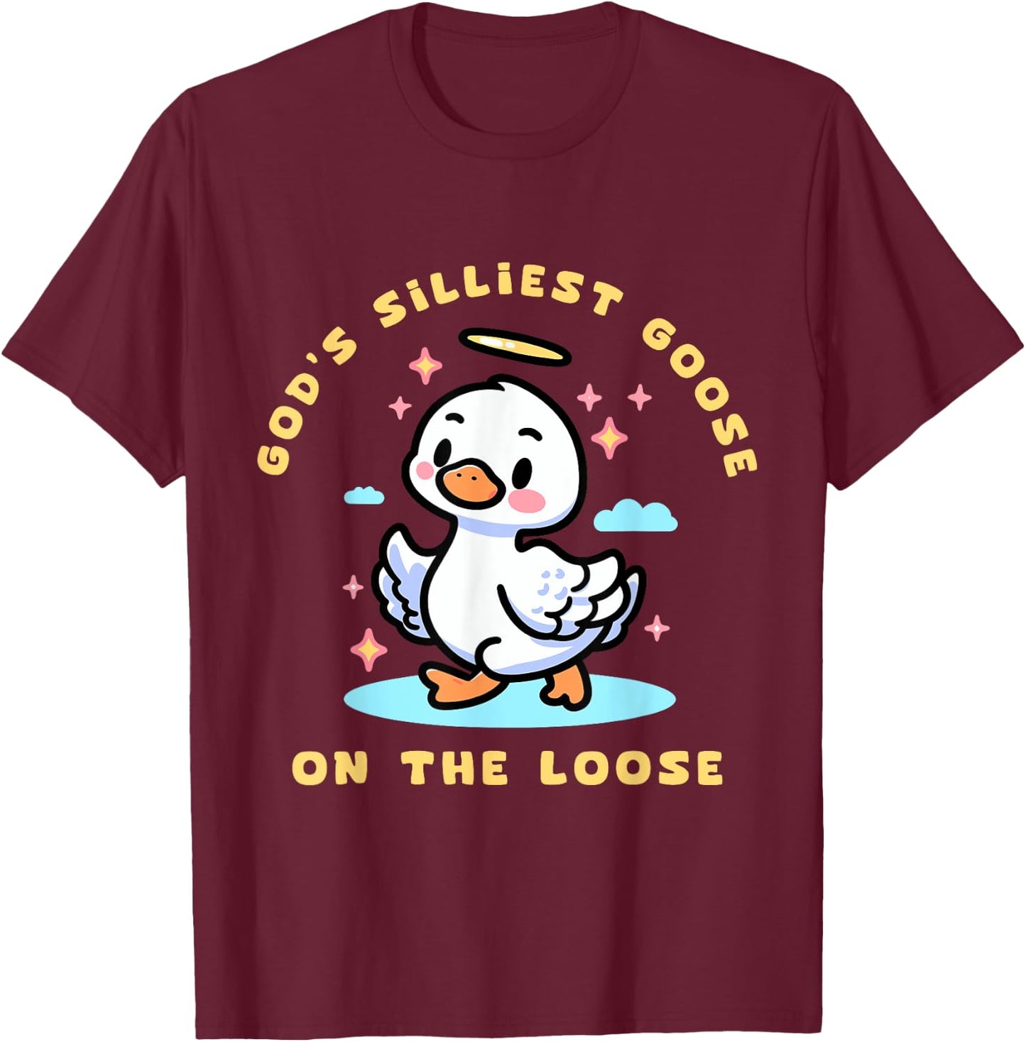 Gods Silliest Goose Costume for Kids Funny Gifts Silly Goose T-Shirt - T-Shirt | Maroon