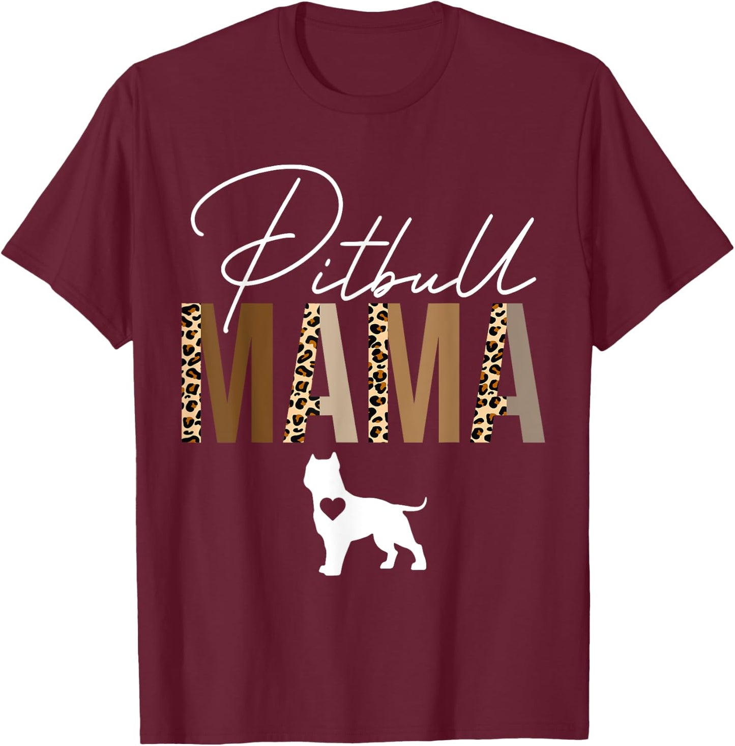 Pitbull mom shirts pitbull mama dog mom pet T-Shirt - T-Shirt | Maroon