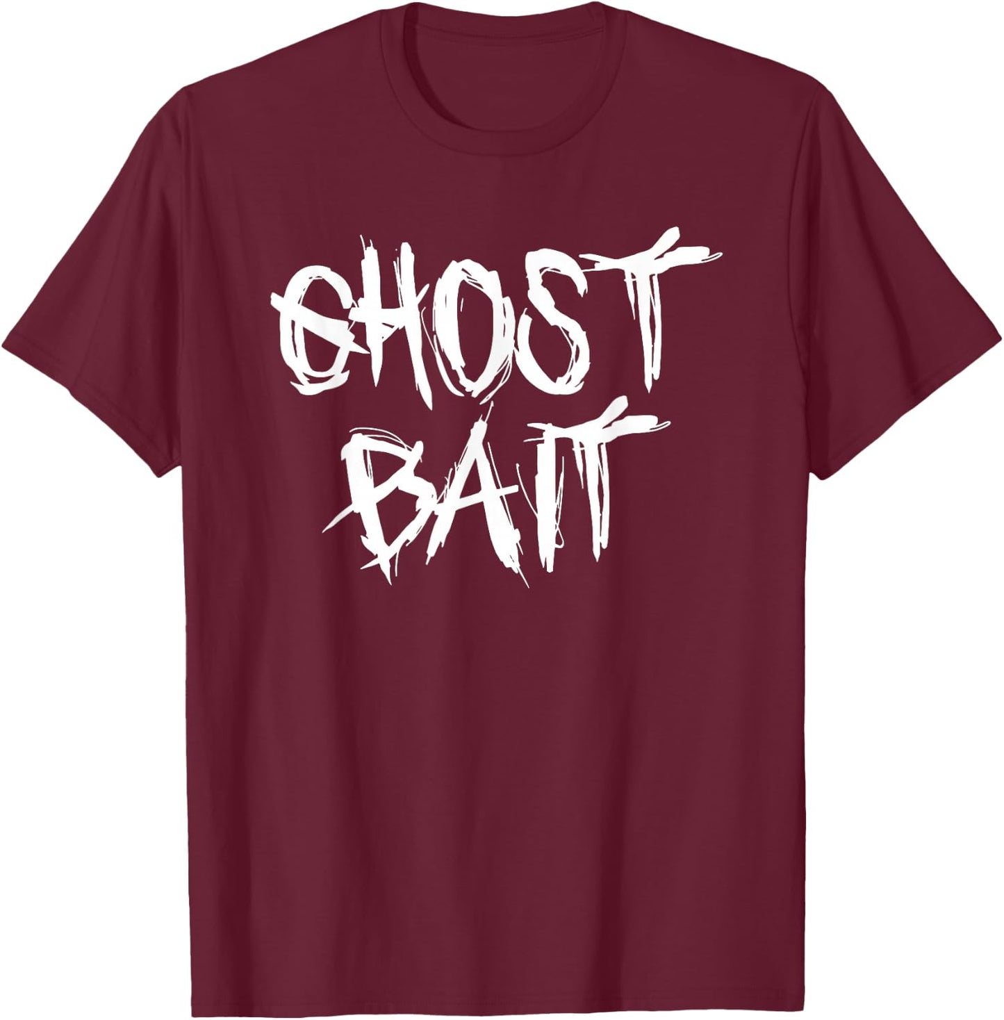 Paranormal Investigation Ghost Bait Haunted Ghost Hunter T-Shirt - T-Shirt | Maroon