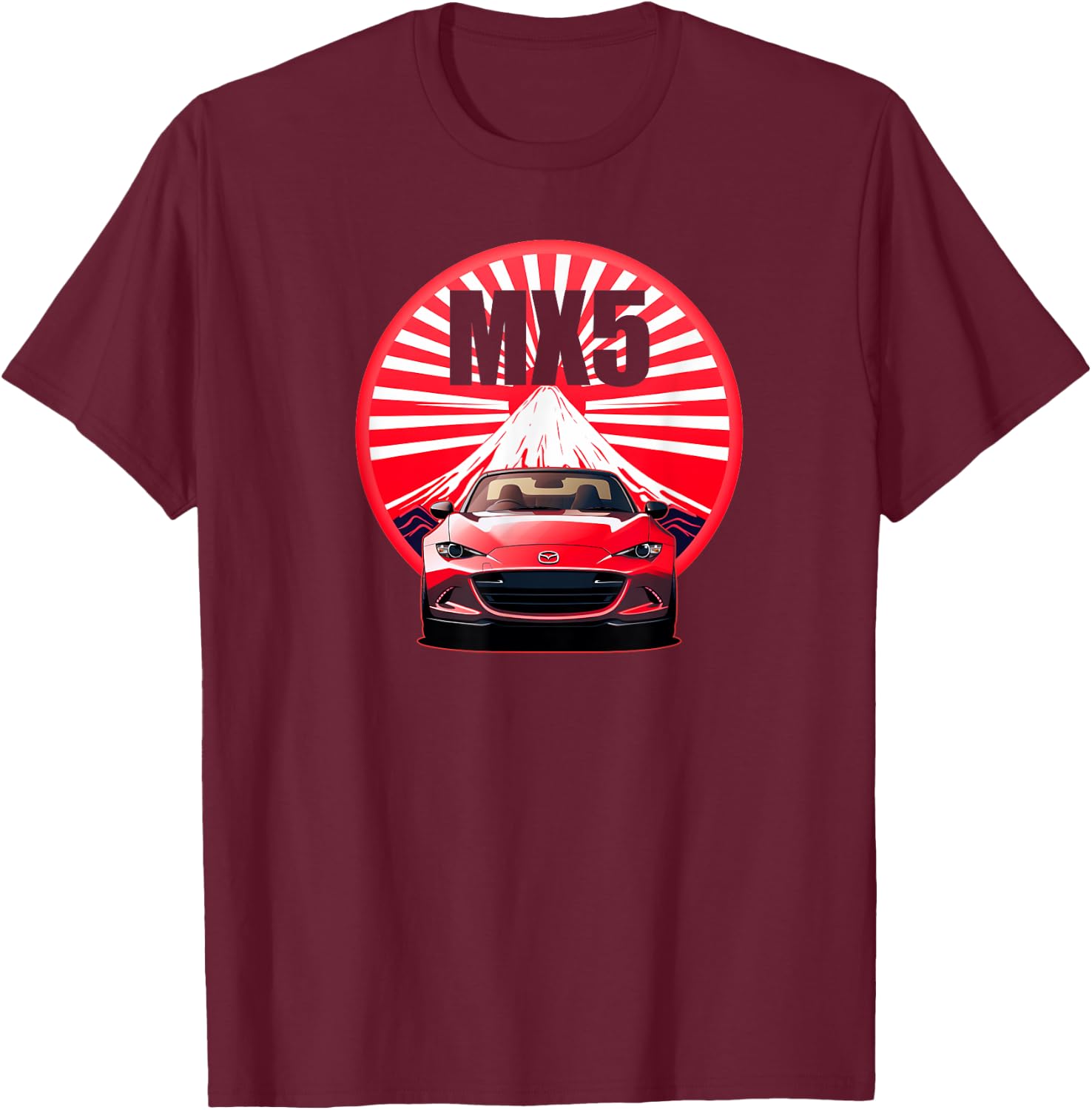 MX5 Classic Retro Sport design T-Shirt - T-Shirt | Maroon