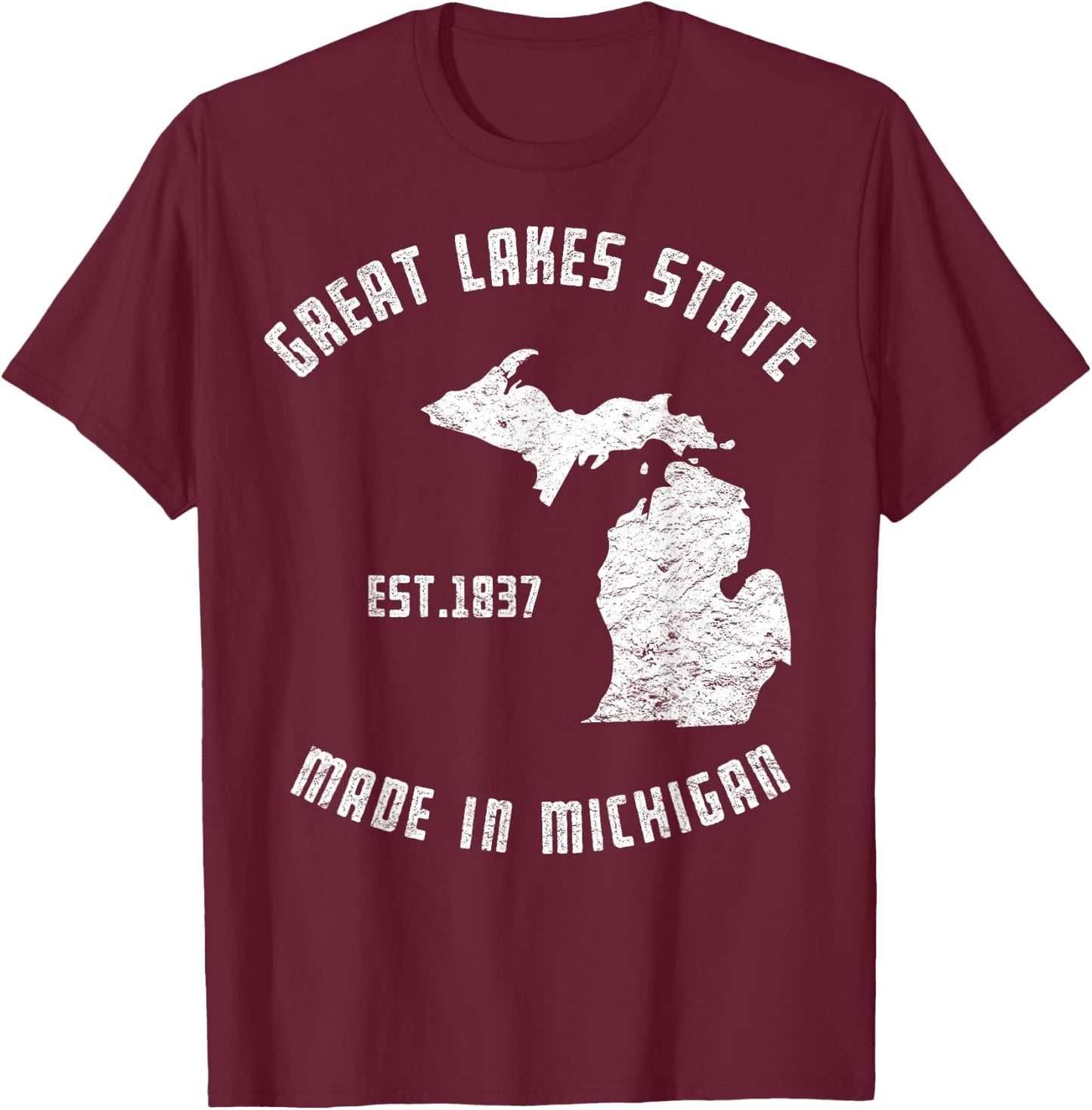 Great Lakes State Michigan Vacation Michiganian Yoopers T-Shirt - T-Shirt | Maroon