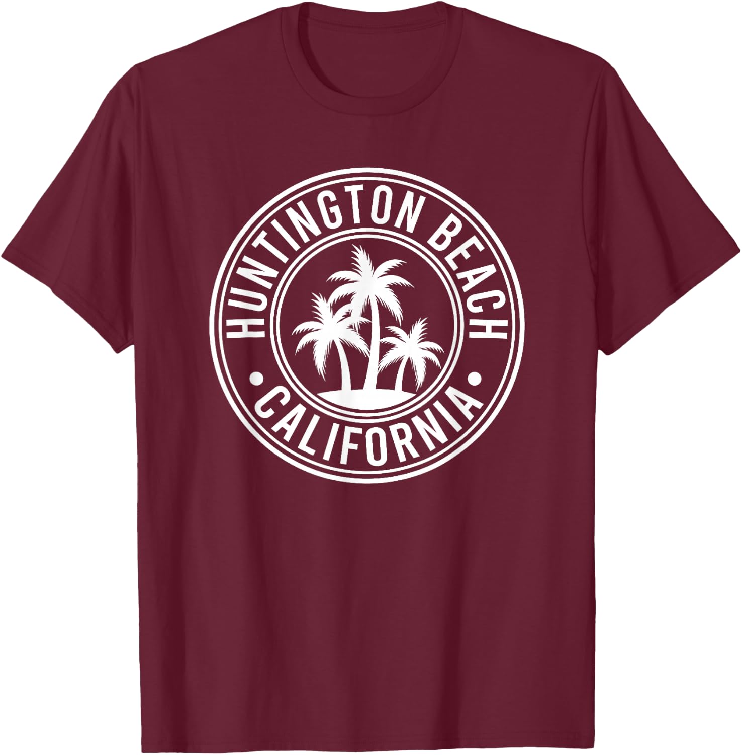 Huntington Beach T-Shirt - T-Shirt | Maroon