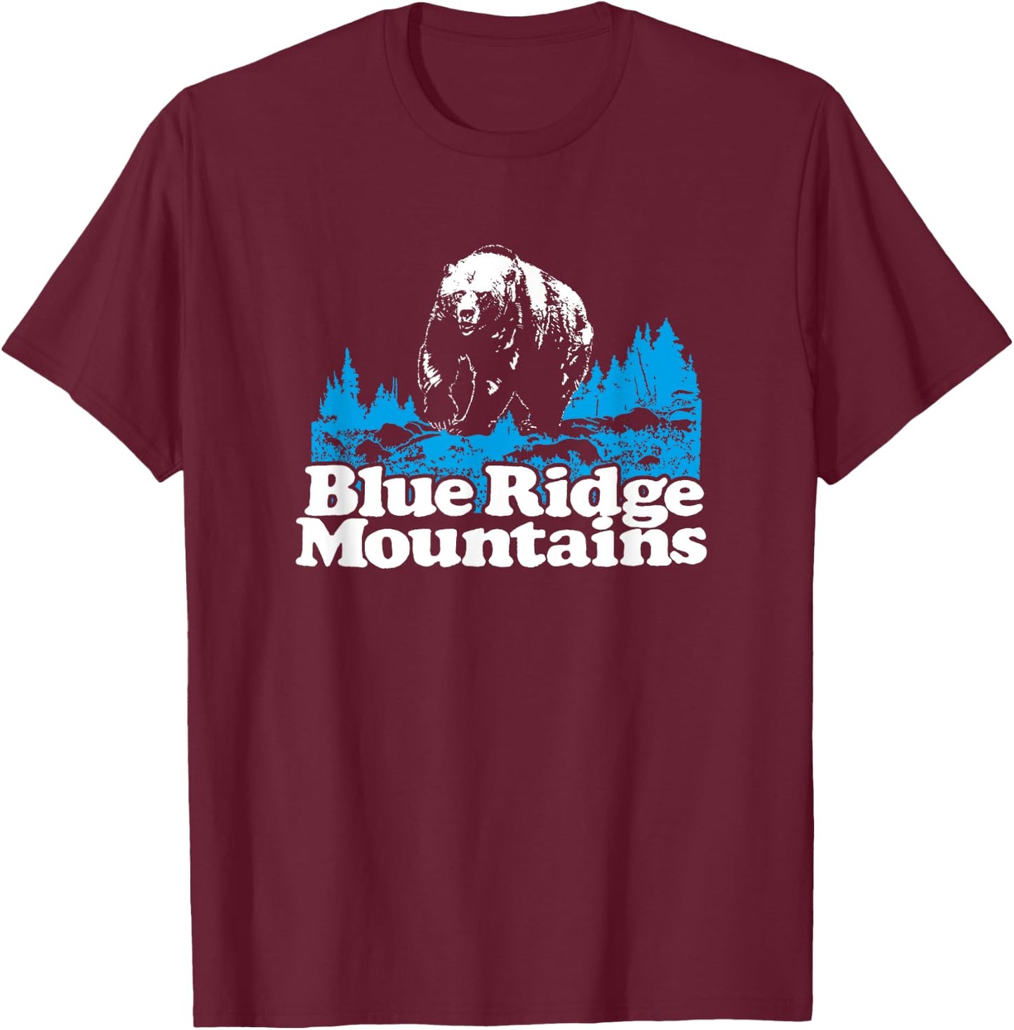 Blue Ridge Mountains National Park Bear T-Shirt - T-Shirt | Maroon