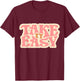 Take it Easy Retro Distressed 70s Gift Take It Easy T-Shirt - T-Shirt | Maroon