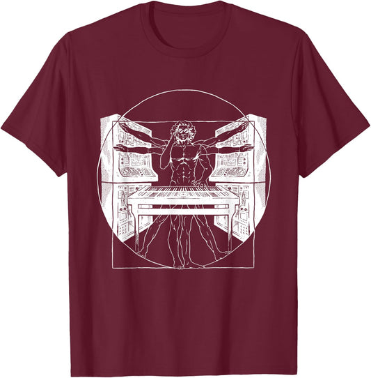 Synthesizer Synth Techno Music Cool Synthesizer T-Shirt - T-Shirt | Maroon