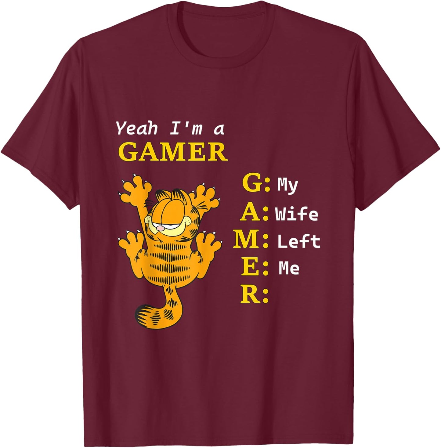 yeah im a gamer Men's -Adults Black Small Classic Fit Short Sleeve T-Shirt - T-Shirt | Maroon