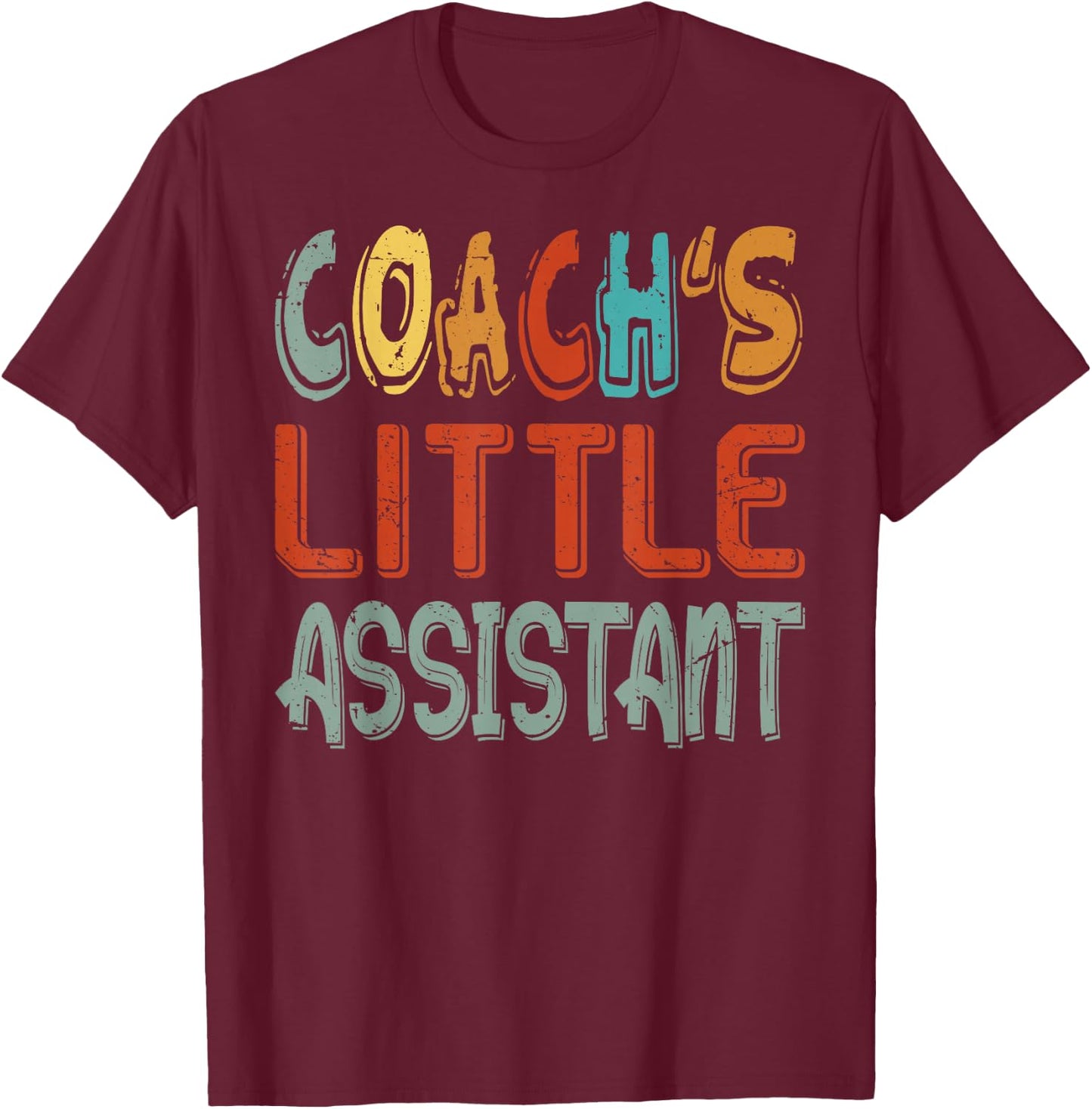 Coach's Little Assistant - Cute Daughter - Varsity Son T-Shirt - T-Shirt | Maroon