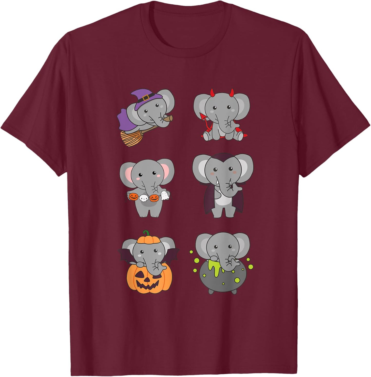 Elephant Halloween Costume Elephant Halloween T-Shirt - T-Shirt | Maroon
