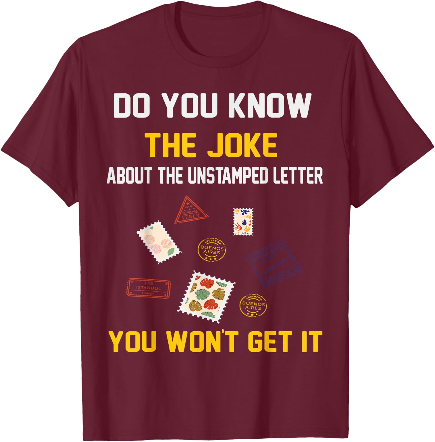 Funny Postal Worker Mail Man Delivery Service Post Office T-Shirt - T-Shirt | Maroon