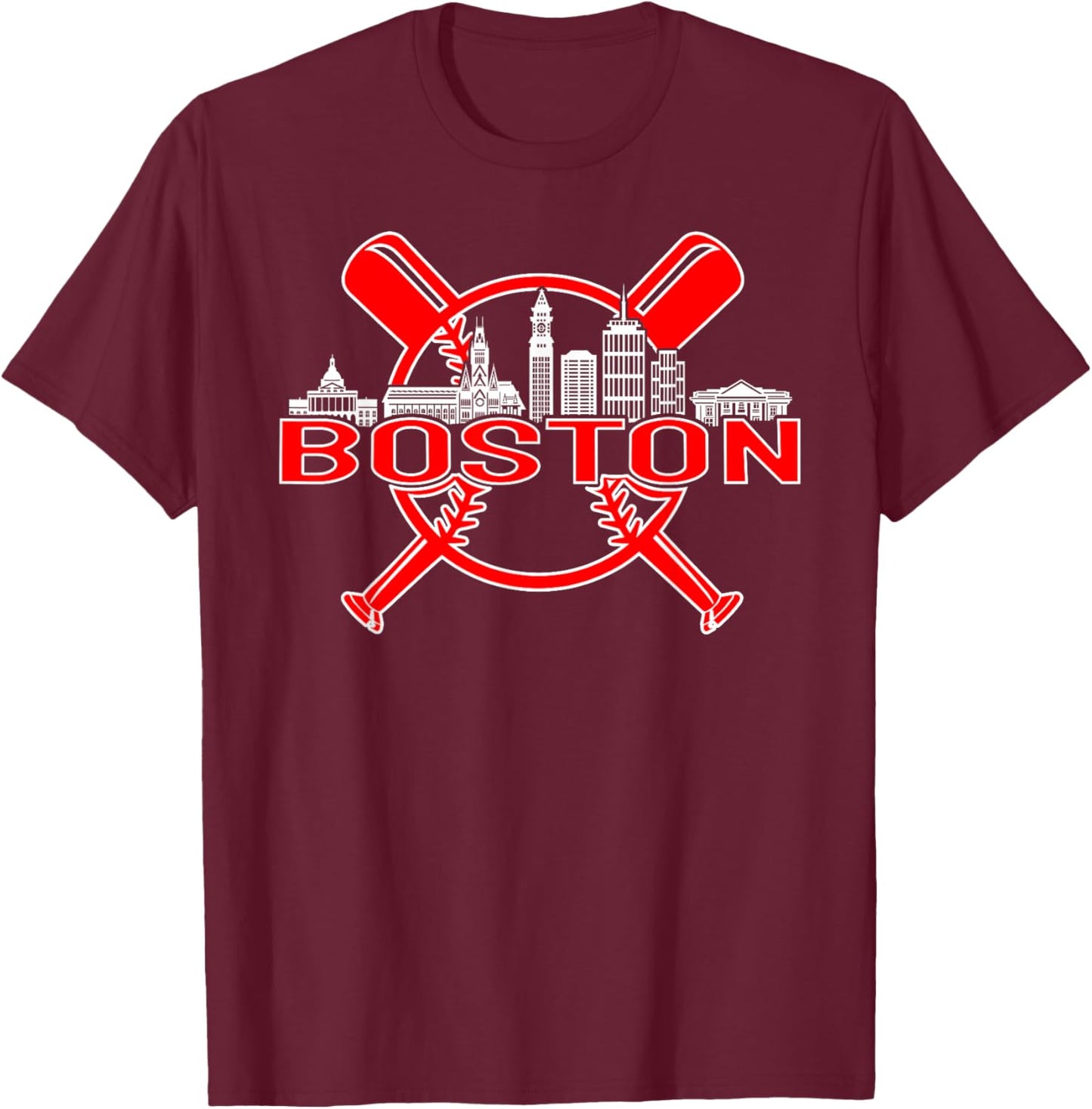 Boston Vintage Baseball T-Shirt - T-Shirt | Maroon