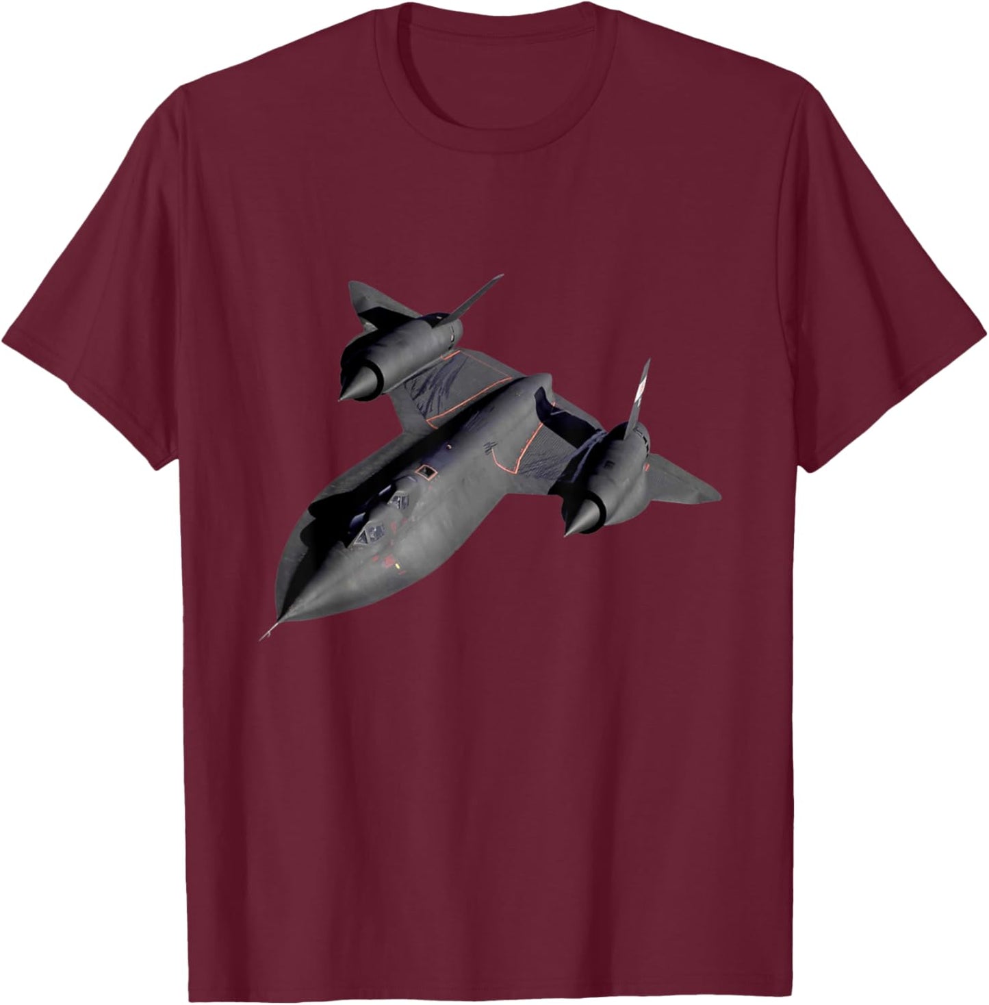 SR-71 Blackbird Airplane T-Shirt - T-Shirt | Maroon