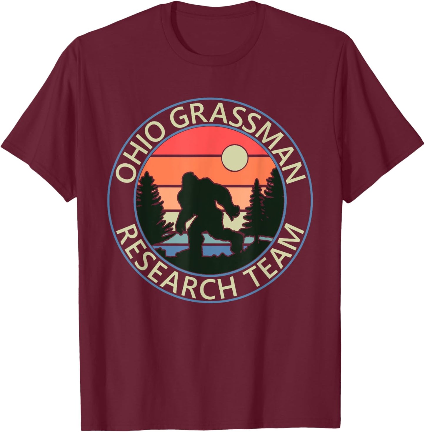 Ohio Grassman Research Team Fun Camping Hiking Outdoors T-Shirt - T-Shirt | Maroon