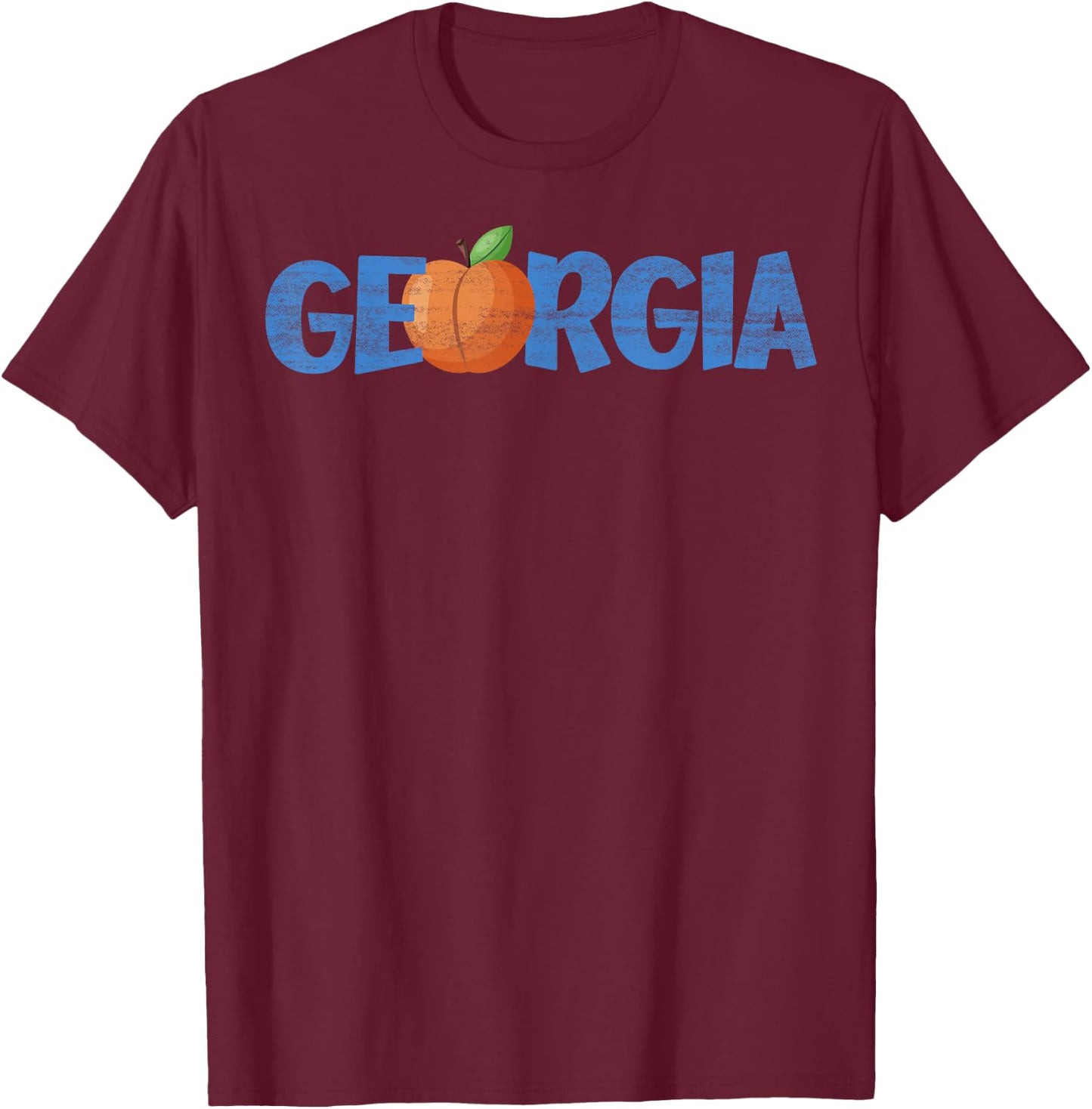 Georgia Peach Georgia US State Family Vacation Camping T-Shirt - T-Shirt | Maroon