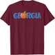 Georgia Peach Georgia US State Family Vacation Camping T-Shirt - T-Shirt | Maroon
