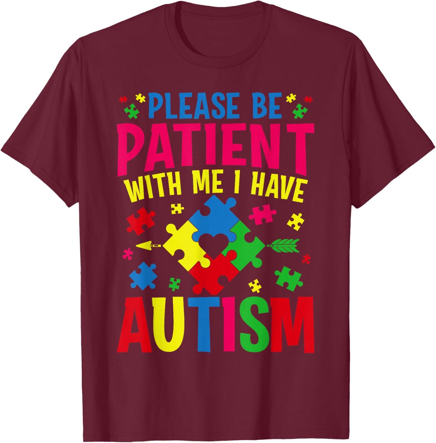 I Have Autism Awareness Autistic Child Kids Toddler Boys T-Shirt - T-Shirt | Maroon