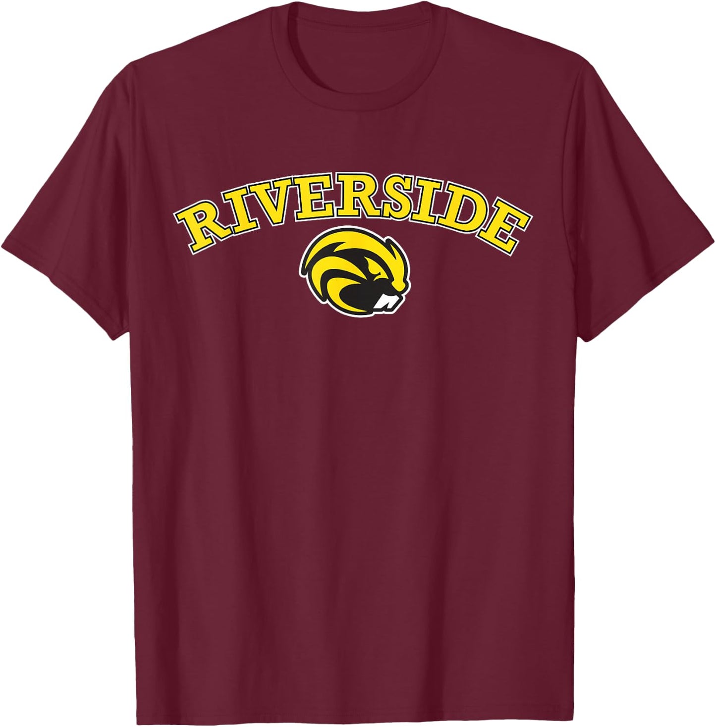 Riverside With Beaver T-Shirt - T-Shirt | Maroon