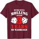 Couples Married 3 Years - Funny 3rd Wedding Anniversary T-Shirt - T-Shirt | Maroon