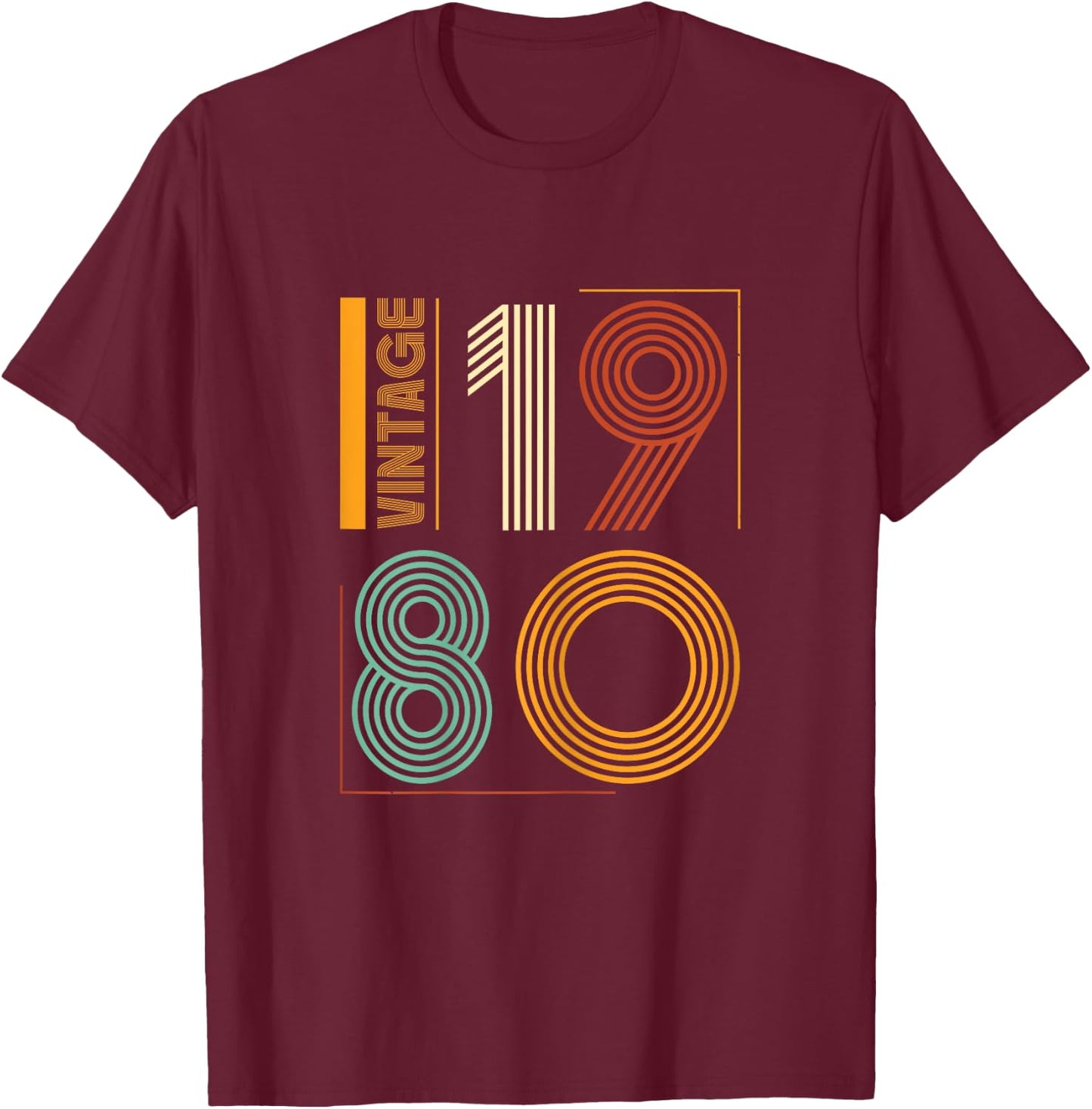 Vintage 1980 Women Limited Edition BDay 1980 Birthday T-Shirt - T-Shirt | Maroon