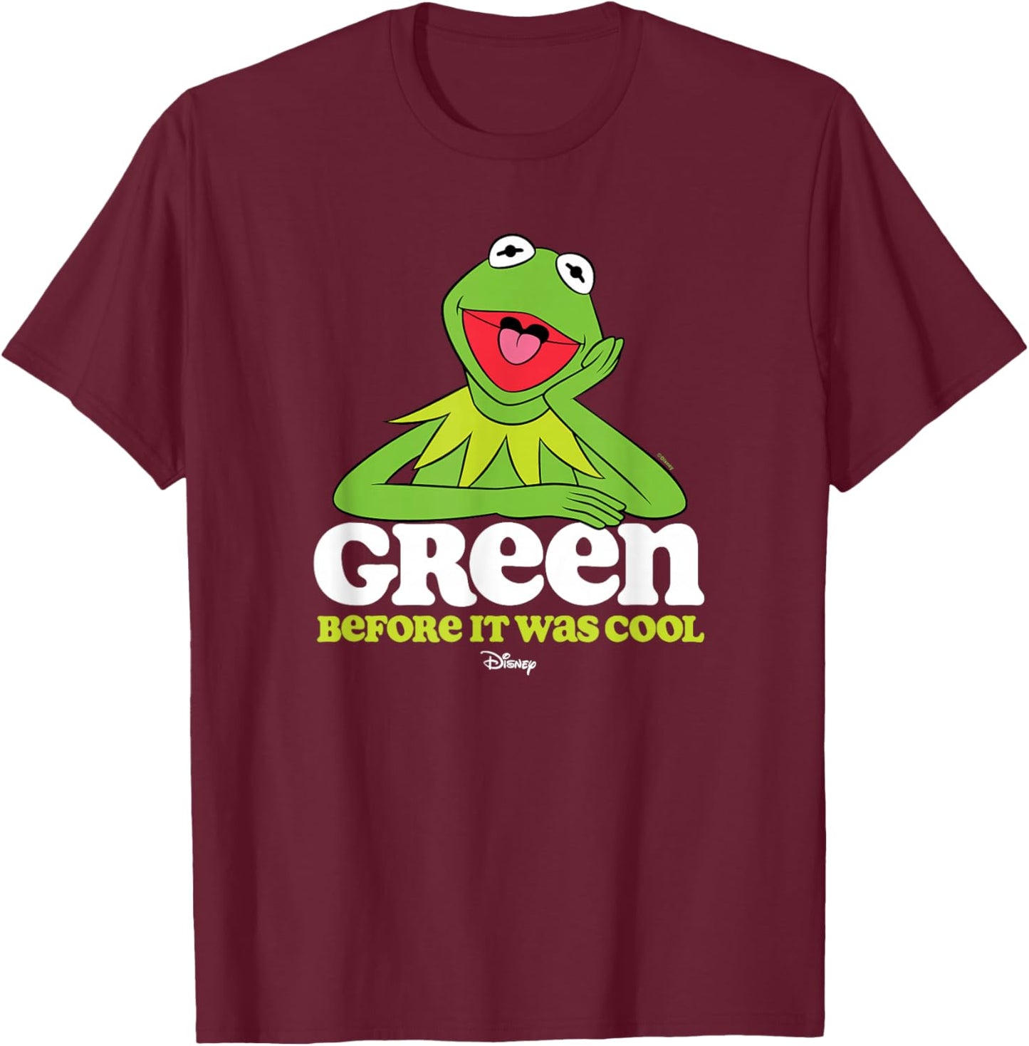 The Muppets - Kermit Green Before It Was Cool T-Shirt - T-Shirt | Maroon