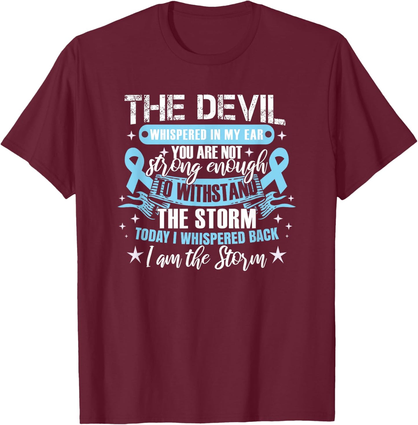 Colon Cancer Awareness | Colon Cancer Warrior T-Shirt - T-Shirt | Maroon