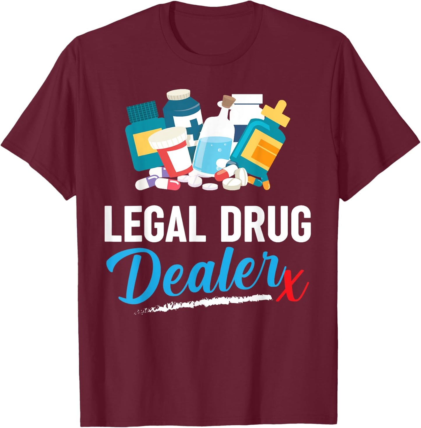 Nurse & Doctor -Adults Black Small T-Shirt - T-Shirt | Maroon