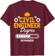 Mechanic Structural Engineering Civil Engineer In Progress T-Shirt - T-Shirt | Maroon