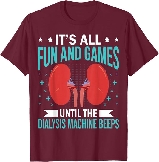 Renal Dialysis Nurse T-Shirt - T-Shirt | Maroon