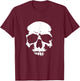 Realistic skull, skull , rice teeth, biker rocker T-Shirt - T-Shirt | Maroon