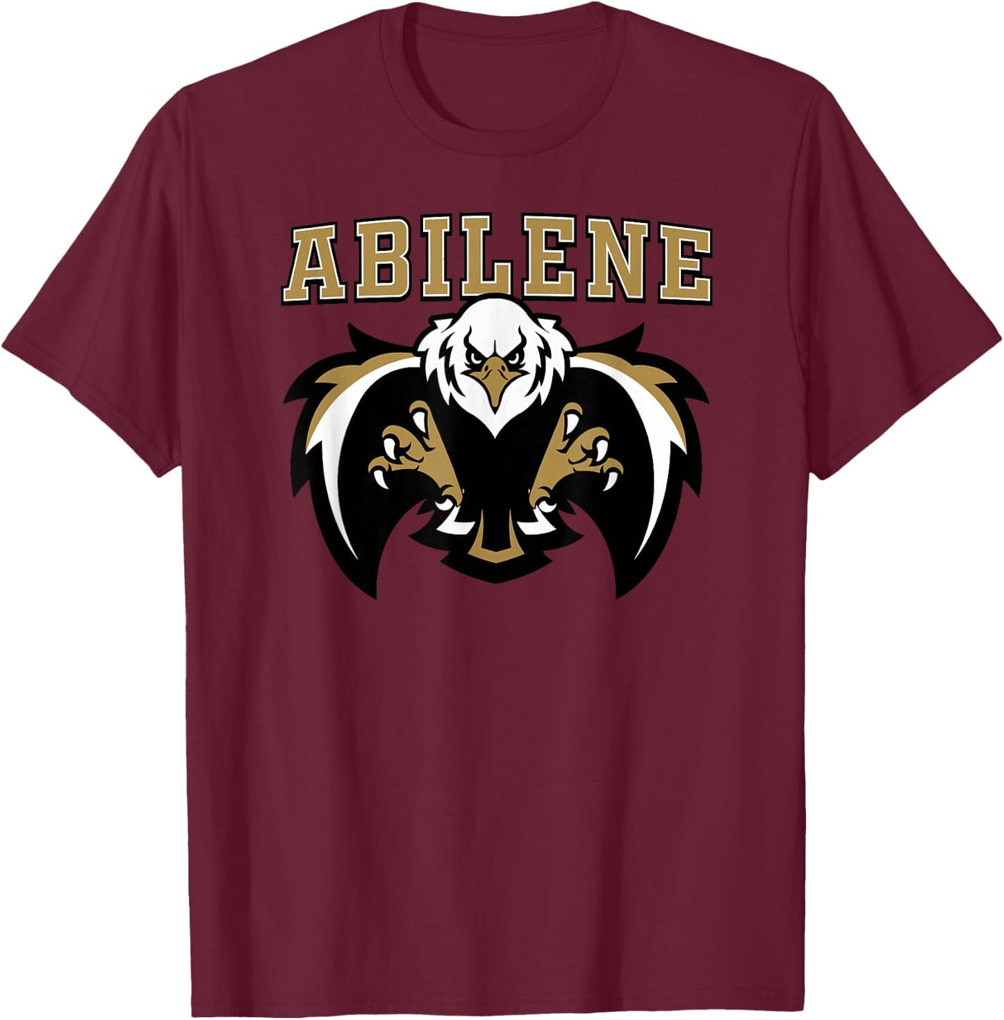 Abilene Eagles High School Team Spirit T-Shirt - T-Shirt | Maroon