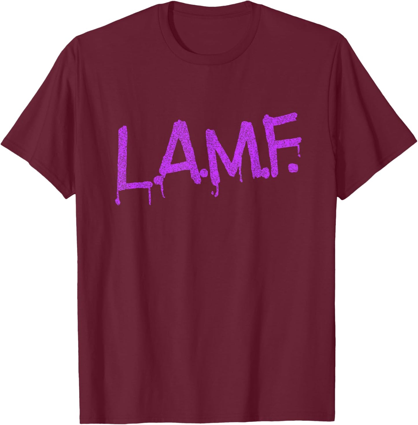 L.A.M.F. lamf punk rock retro debbie funtime summer camp T-Shirt - T-Shirt | Maroon