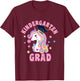 Unicorn Kindergarten Grad Kindergarten Graduation T-Shirt - T-Shirt | Maroon