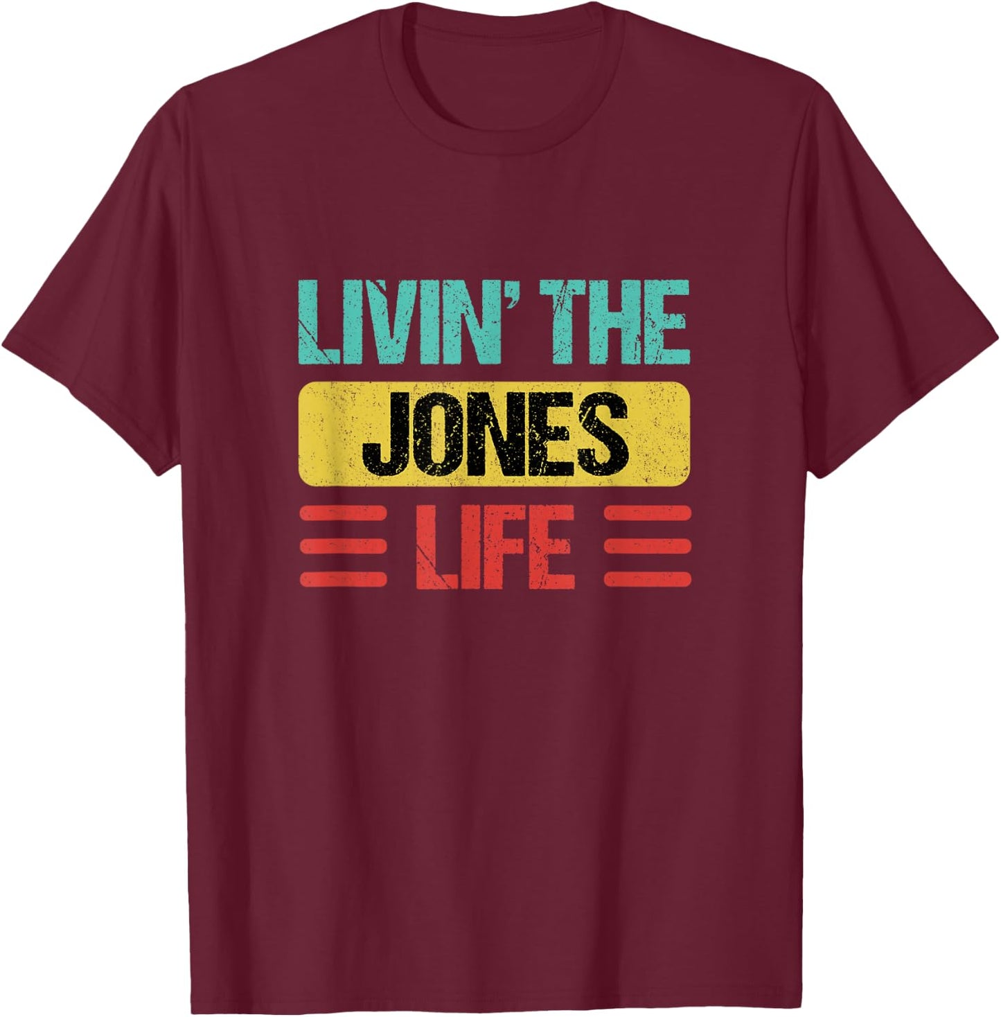 Jones Name T-Shirt - T-Shirt | Maroon