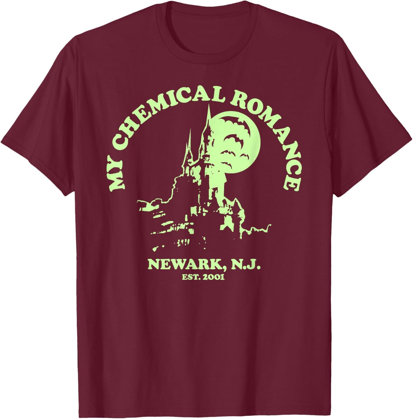 My Chemical Romance Haunted Castle T-Shirt - T-Shirt | Maroon