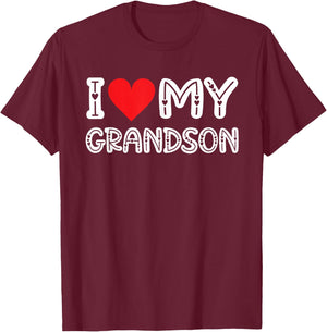 I Love My Grandson T-Shirt - T-Shirt | Maroon
